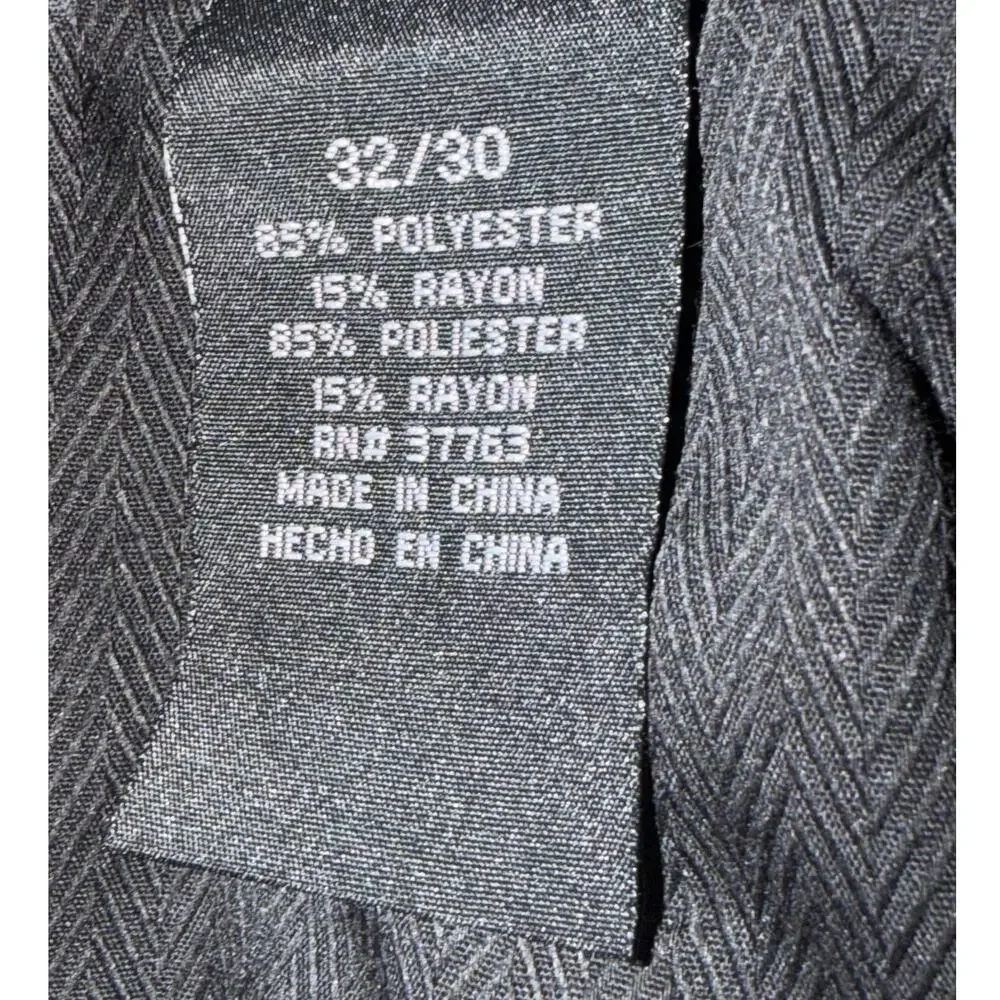 NWT Men's Perry Ellis Portfolio Neo-Luxe Gray Cuffed Dress Pants Size 32/30‎